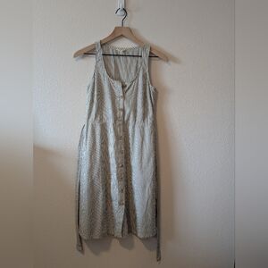 Striped Grey Sleeveless Dress